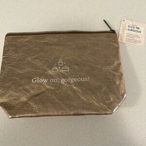 Biossance Rose Gold Makeup Bag